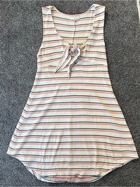 O'Neill Pastel Striped Ribbed Dress